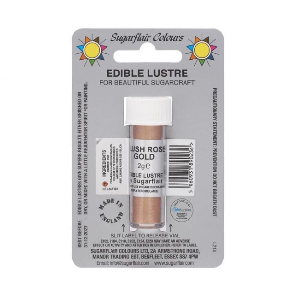 Edible Lustre - Blush Rose Gold - E171 Free